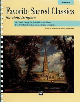 Plastic Comb Favorite Sacred Classics for Solo Singers: Medium High Voice, Comb Bound Book