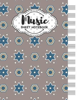 Paperback Music Sheet Notebook: Blank Staff Manuscript Paper with Polygon Themed Cover Design Book