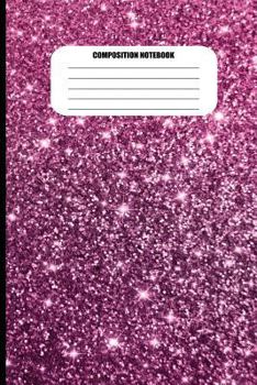 Paperback Composition Notebook: Purple Sparkles Abstract Design (100 Pages, College Ruled) Book