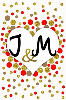 Paperback J and M Personalized Monogrammed notebook journal gift with Two Initials for Couples and lovers on valentine's day, wedding anniversary and special oc Book