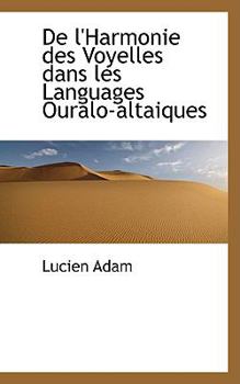 Paperback de L'Harmonie Des Voyelles Dans Les Languages Ouralo-Altaiques Book