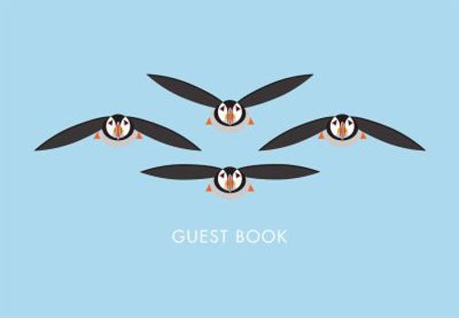 Paperback I Like Birds Flying Puffins Guest Book