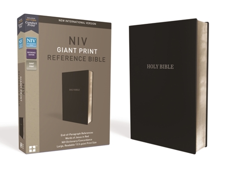 Imitation Leather NIV, Reference Bible, Giant Print, Leather-Look, Black, Red Letter Edition, Comfort Print [Large Print] Book