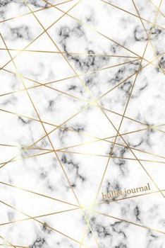 Bullet Journal : Marble + Gold Designer Bullet Journal - Dot Grid Notebook