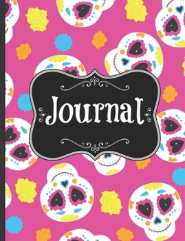 Paperback Journal: Sugar Skull Notebooks for Kids - Halloween - Day of the Dead - Dot Grid Journal Book