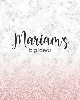 Paperback Mariam's Big Ideas: Personalized Notebook - 8x10 Lined Women's Journal Book