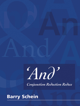 Hardcover 'And': Conjunction Reduction Redux Book