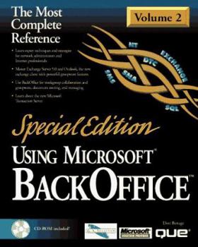 Hardcover Special Edition Using Microsoft BackOffice Vol 2 [With *] Book