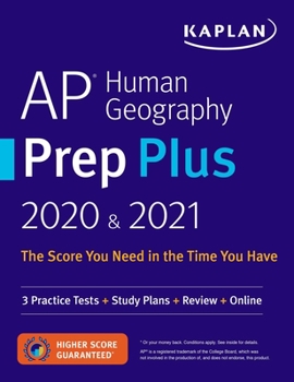 Paperback AP Human Geography Prep Plus 2020 & 2021: 3 Practice Tests + Study Plans + Review + Online Book