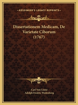 Hardcover Dissertationem Medicam, De Varietate Ciborum (1767) [Latin] Book