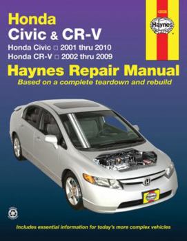 Paperback Haynes Honda Civic & CR-V Automotive Repair Manual Book