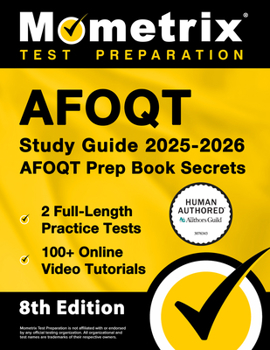 Paperback Afoqt Study Guide 2025-2026 - 2 Full-Length Practice Tests, 100+ Online Video Tutorials, Afoqt Prep Book Secrets: [Human Authored Certified] Book