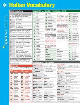 Pamphlet Italian Vocabulary Sparkcharts: Volume 32 Book
