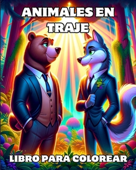 Animales en Traje Libro Para Colorear: Escenas graciosas animales vestidos con elegantes trajes de negocios o hermos (Spanish Edition)