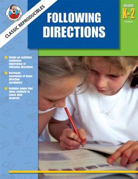 Paperback Following Directions, Grades K - 2 (Classic Reproducibles) Book