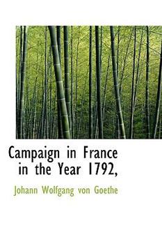Paperback Campaign in France in the Year 1792, Book