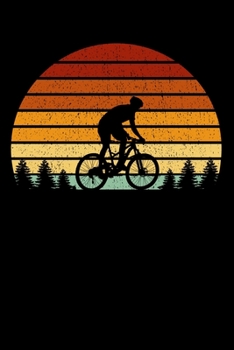 Mountainbiker Notizbuch: A5 Kariert 108 Seiten - Vintage Sonne MTB Notizheft - Geschenk für Mountainbiker (German Edition)