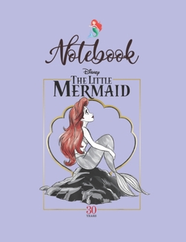NoteBook: Disney The Little Mermaid 30Th Anniversary Logo Graphic Notebook for Girls Teens Kids Journal College Ruled Blank Lined 110 Pages of 8.5x11 The Little Mermaid Secret Diary and Journals