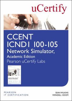 Misc. Supplies Ccent Icnd1 100-105 Network Simulator, Pearson Ucertify Academic Edition Student Access Card Book