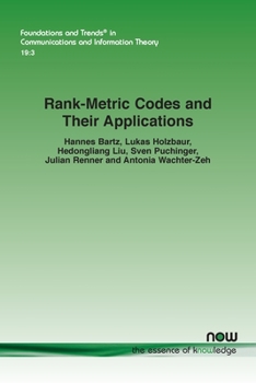Paperback Rank-Metric Codes and Their Applications Book