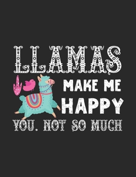 Llamas make me happy you not so much: Track And Plan Your Meals Weekly (53 Week Food Planner / Diary / Log / Journal / Calendar): Meal Prep And Planning Grocery List