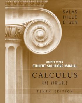 Paperback Calculus: One Variable, 10e Chapters 1 - 12 Student Solutions Manual Book