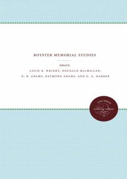 Paperback Royster Memorial Studies Book