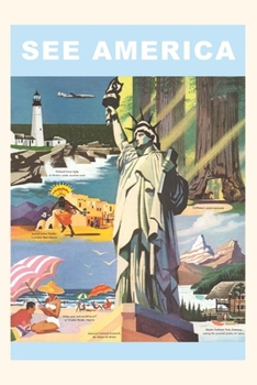 Paperback Vintage Journal Travel Poster for the United States Book