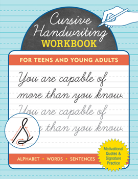 Paperback Cursive Handwriting Workbook for Teens and Young Adults Book
