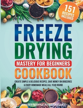 Paperback Freeze Drying Mastery For Beginners Cookbook: Create Simple and Delicious Recipes, Save Money on Groceries and Enjoy Homemade Meals All Year Round: Cr Book