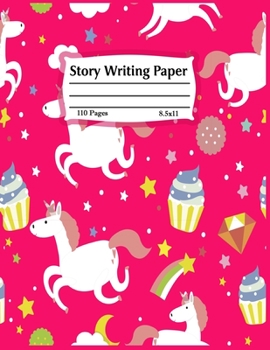 Story writing paper: Grades K-2 and k-3: Primary Composition Half Page Lined Paper with Drawing Space (8.5" x 11" Notebook), Learn To Write and Draw Journal (Journals for Kids)-110 pages