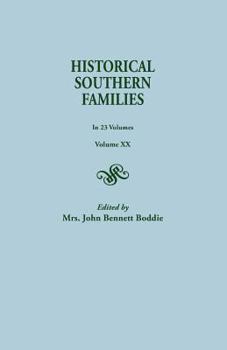 Paperback Historical Southern Families. in 23 Volumes. Volume XX Book