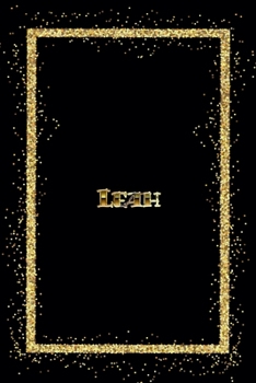 Leah: Name Leah Monogram Notebook - 120 Pages - Size 6x9, Soft Cover, Matte Finish- Gold Confetti Glitter Monogram Blank Lined Note Book, Writing Pad, Journal or Diary Kids, Girls Men & Women