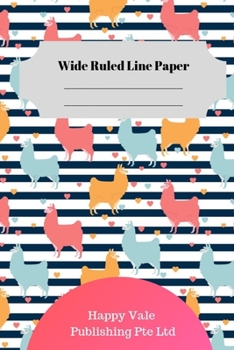 Paperback Cute Ilama Theme Wide Ruled Line Paper Book