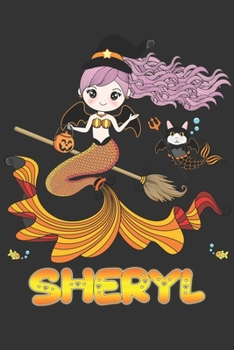 Sheryl: Sheryl Halloween Beautiful Mermaid Witch, Create An Emotional Moment For Sheryl?, Show Sheryl You Care With This Personal Custom Gift With Sheryl's Very Own Planner Calendar Notebook Journal