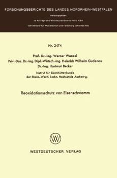 Paperback Reoxidationsschutz Von Eisenschwamm [German] Book