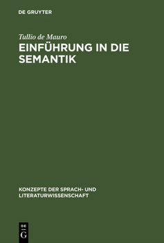 Hardcover Einführung in die Semantik [German] Book