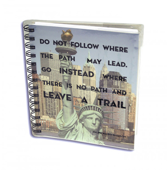 Paperback Travel Journal - New York: Do Not Follow Where the Path May Lead. Book