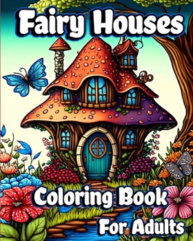 Paperback Fairy Houses Coloring Book for Adults: Fantasy Fairies with Magical Mushroom Homes and Beautiful flower Coloring pages Book