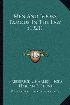 Paperback Men And Books Famous In The Law (1921) Book