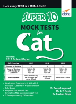 Paperback Super 10 Mock Tests for CAT Book