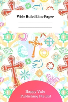 Paperback Cute Christian Theme Wide Ruled Line Paper Book