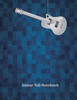 Paperback Guitar Tab Notebook: Electric Guitar Hanging Abstrack Tablature Manuscript Paper - Blank Sheet Music For Guitar With Chord Boxes, Staff, TA [Large Print] Book