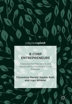Hardcover B Corp Entrepreneurs: Analysing the Motivations and Values Behind Running a Social Business Book
