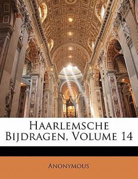 Paperback Haarlemsche Bijdragen, Volume 14 [Dutch] Book