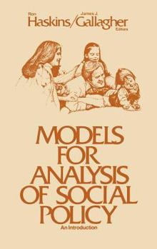 Hardcover Models for Analysis of Social Policy: An Introduction Book