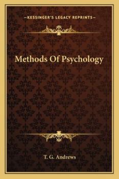 Paperback Methods Of Psychology Book