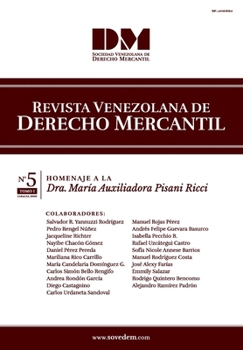 Paperback Revista Venezolana de Derecho Mercantil - V Edición - Tomo I: Homenaje a la Dra. María Auxiliadora Pisani Ricci [Spanish] Book