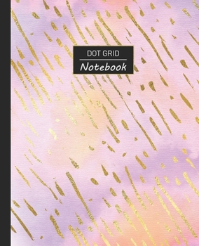 Dot Grid Notebook: Dotted Grid Notebook/Journal | Watercolor Cotton Candy Pastel Faux Gold Foil |100 Pages | 7.5" x 9.25" | Children Kids Girls Teens Women | Perfect For School