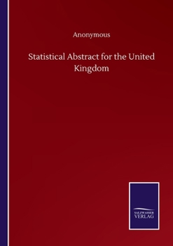 Paperback Statistical Abstract for the United Kingdom Book